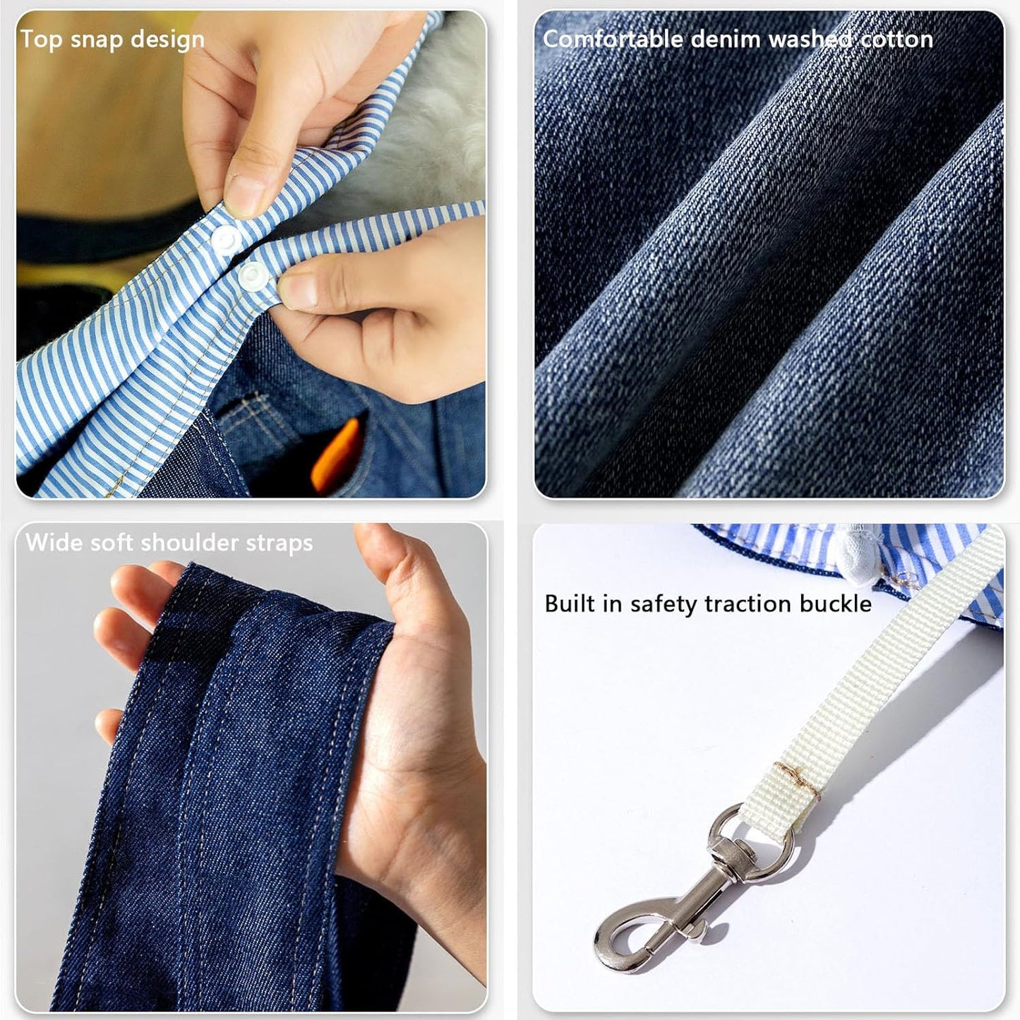 ძაღლის/კატის გადასაყვანი ჯინსის ჩანთა