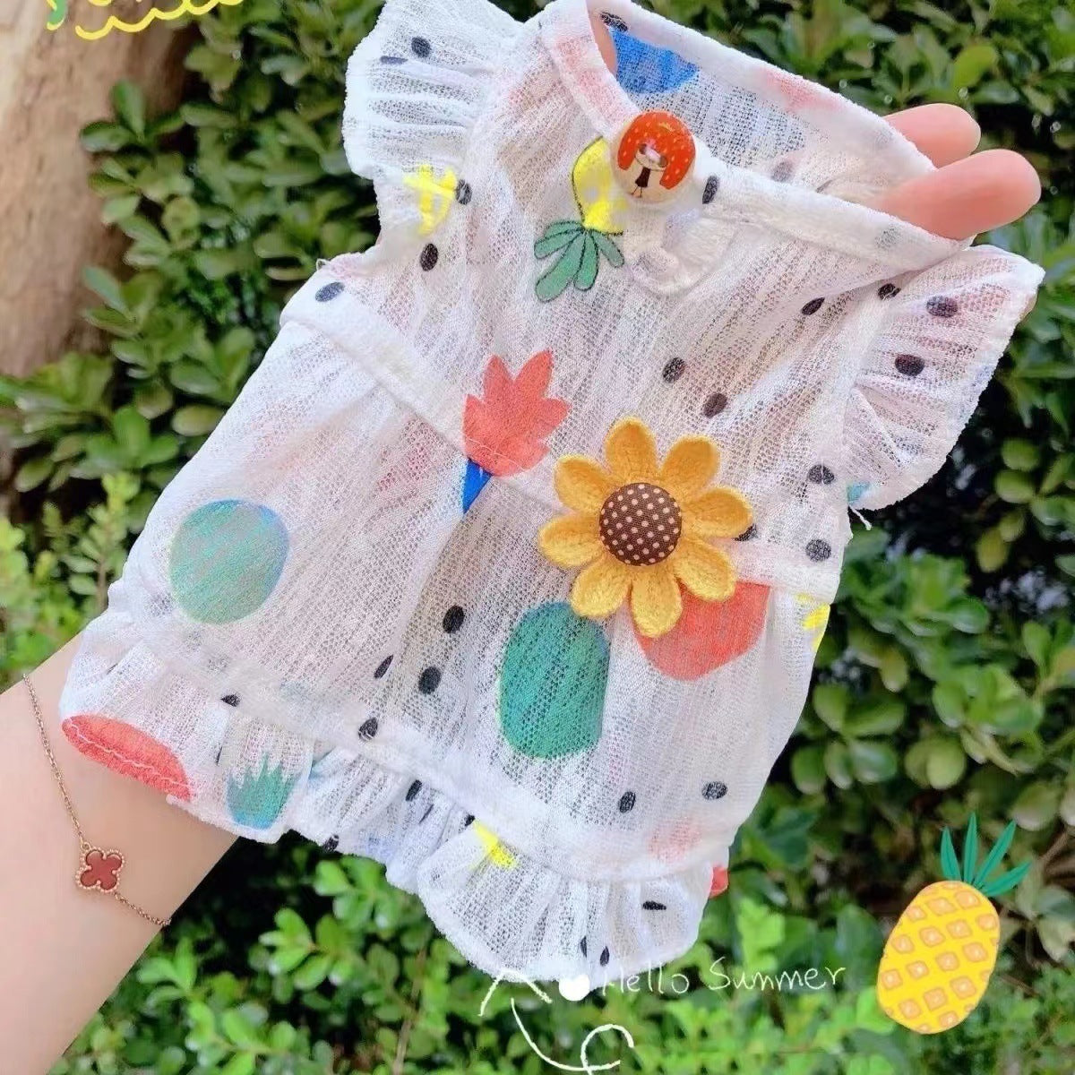 საზაფხულო ყვავილებიანი კაბა