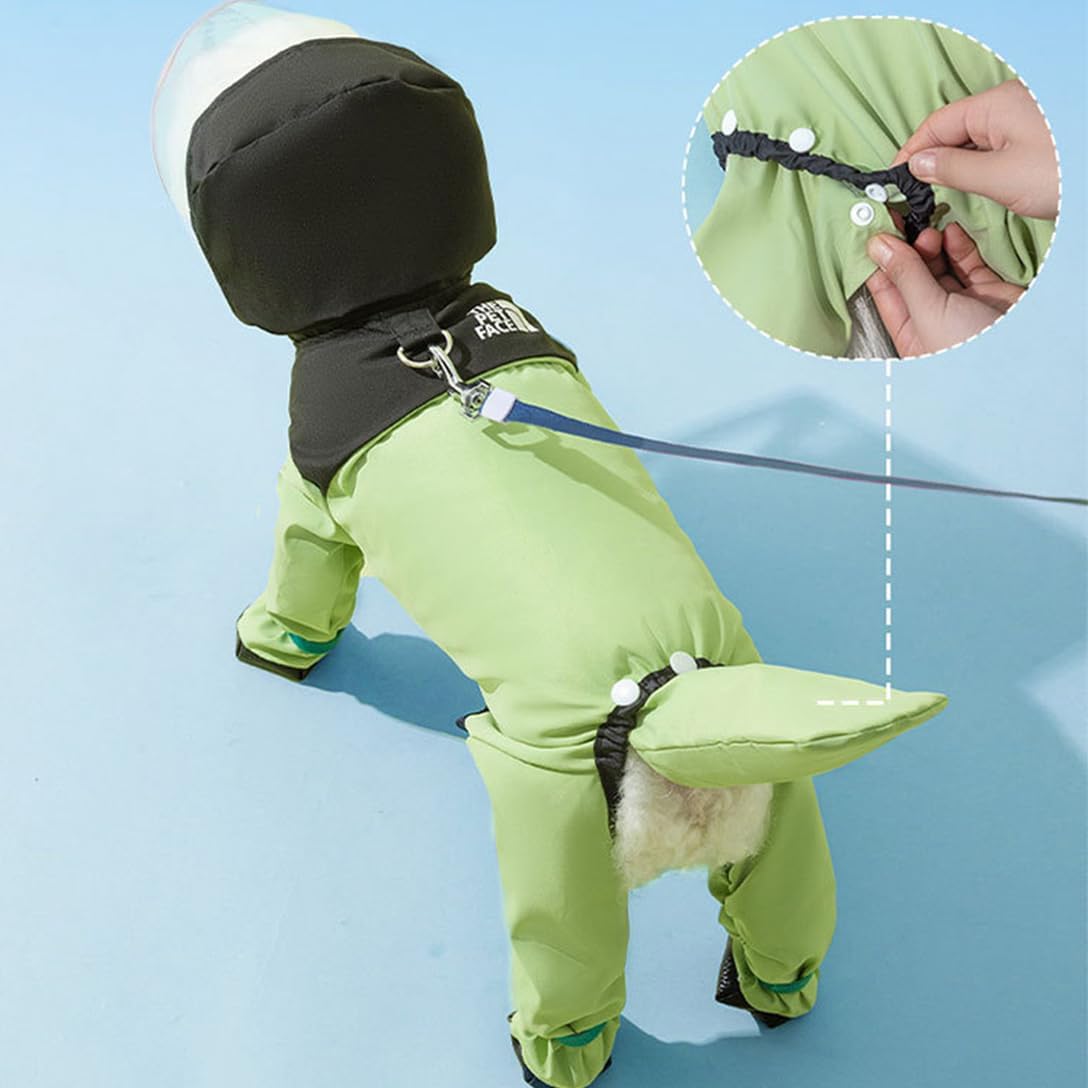 ძაღლის საწვიმარი ოთხივე თათის + კუდის დაცვით The Pet Face