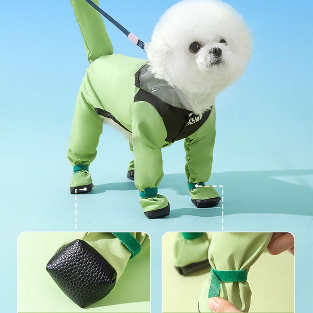 ძაღლის საწვიმარი ოთხივე თათის + კუდის დაცვით The Pet Face