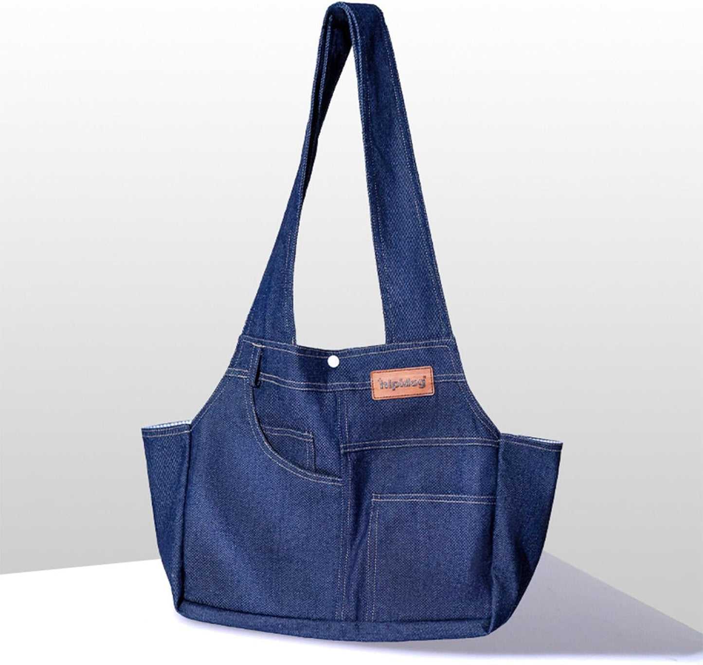 ძაღლის/კატის გადასაყვანი ჯინსის ჩანთა