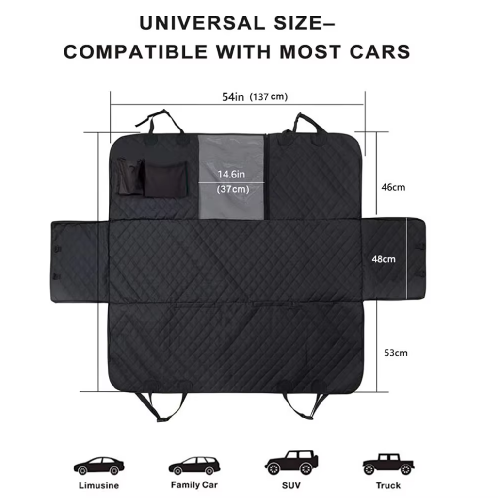 მანქანის სავარძლის გადასაფარებელი ძაღლებისთვის