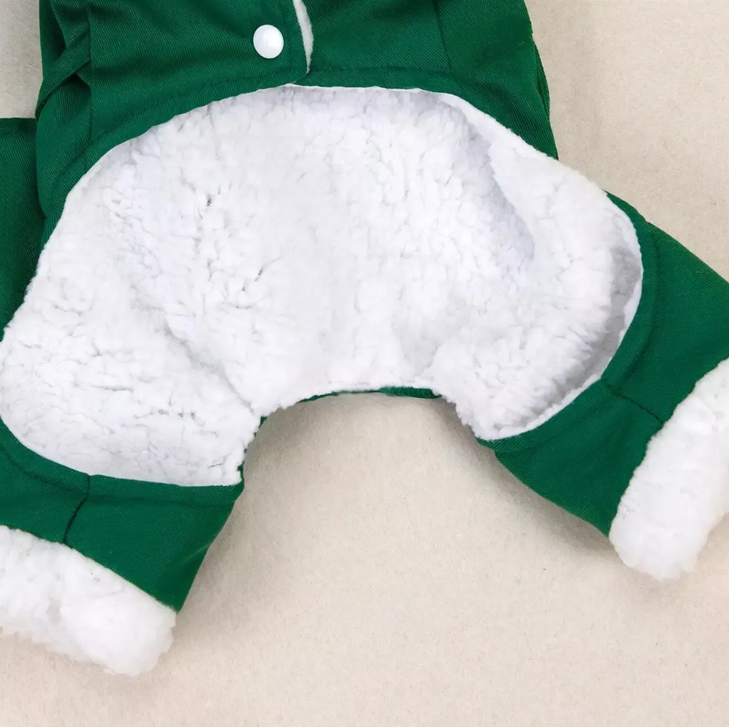 ქურთუკი კომბინიზონი ჩანთით