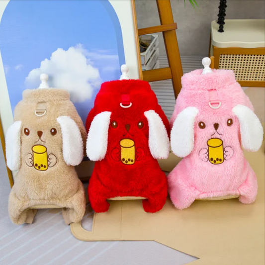 თბილი კომბინიზონი ყურებით