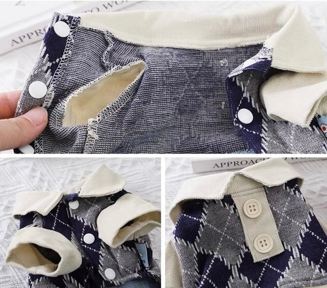 ჯინსის კომბინიზონი პერანგით